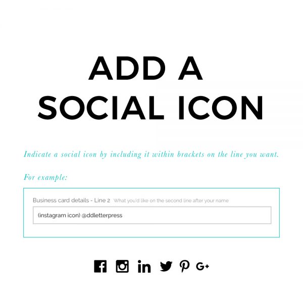 How to add social icons to your cards