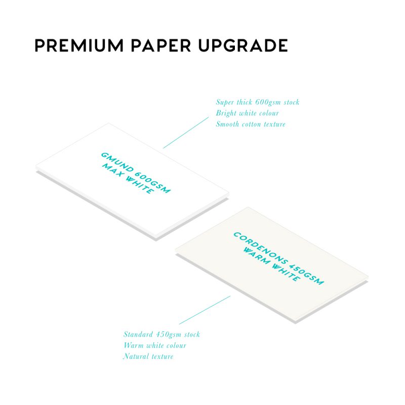 Upgrade your business cards to a thick premium card stock